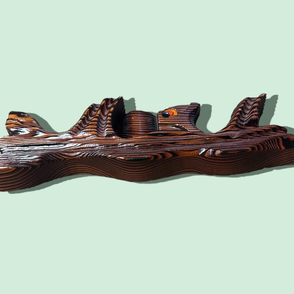 Handcrafted By Green Mountain Carved Wood Owl In A Tree Wall Hanging - Picture 5 of 8